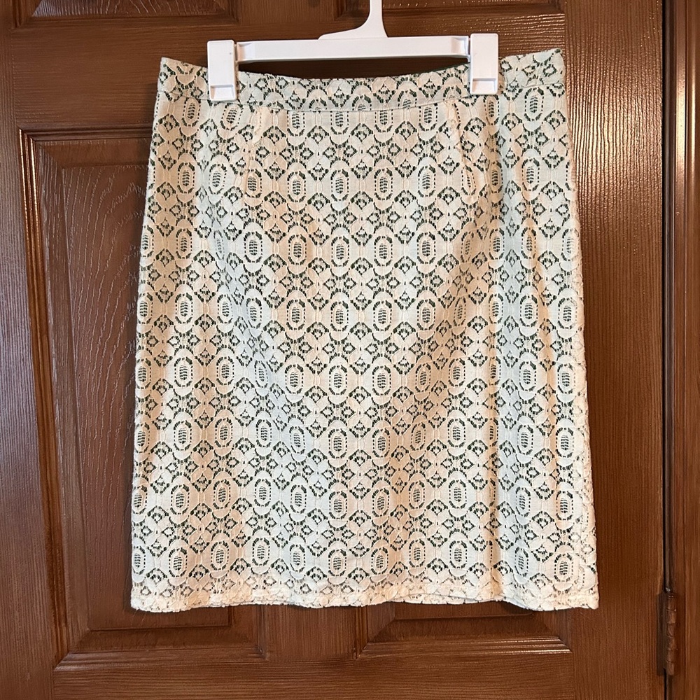 Elegant Cream Lace Skirt
